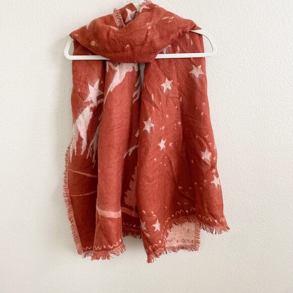 Madewell Starscape Red Fringe Scarf - Picture 6 of 6